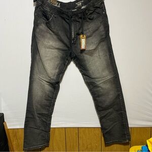 T.K Axel Men’s Black Wash The Slim Gym Pant Denim Pants Size 34 Long Y2K
